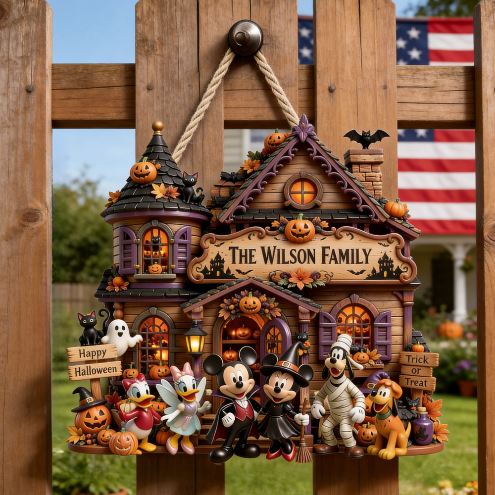 Personalized Halloween Wood Sign with Family Name | Unique Gift for Home Decor Wood Sign GradoCreations