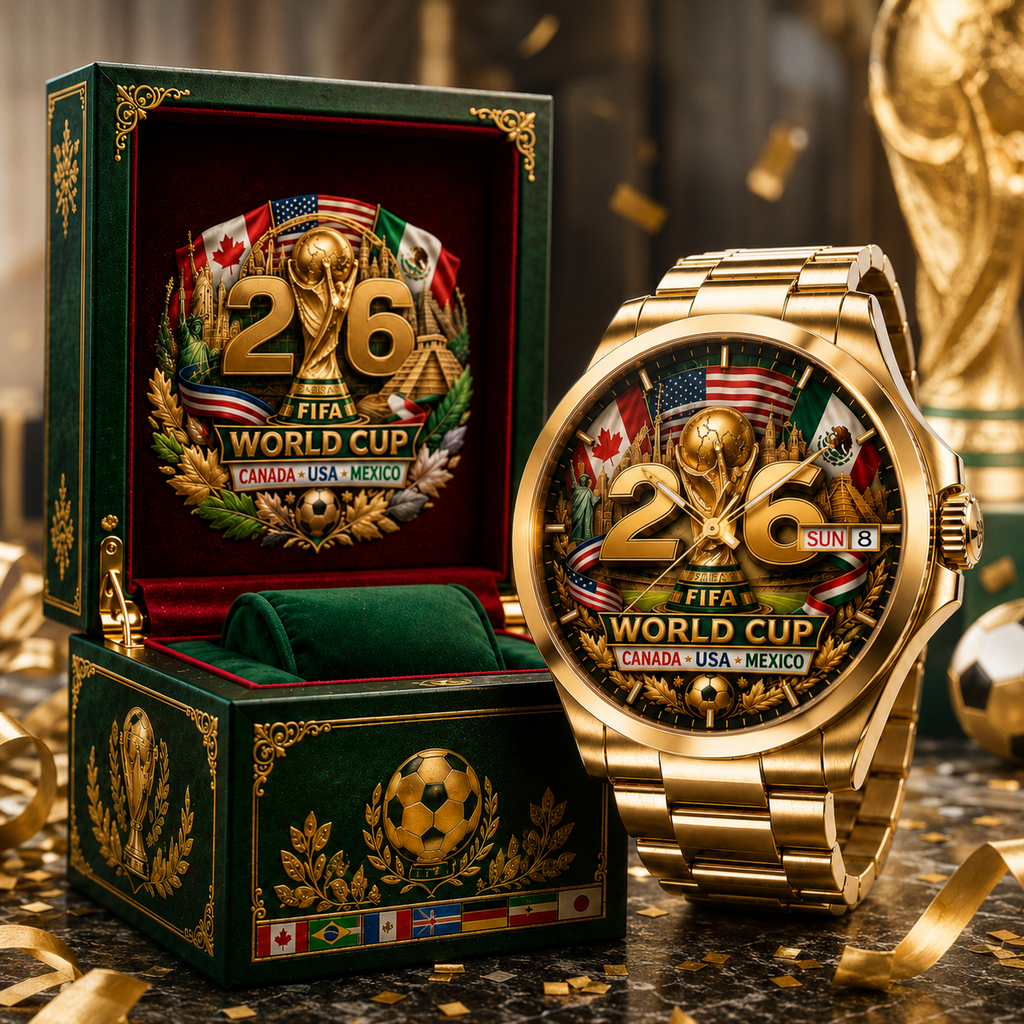 2026 FIFA World Cup Men's Wrist Watch Customizable Gift for Soccer Fans