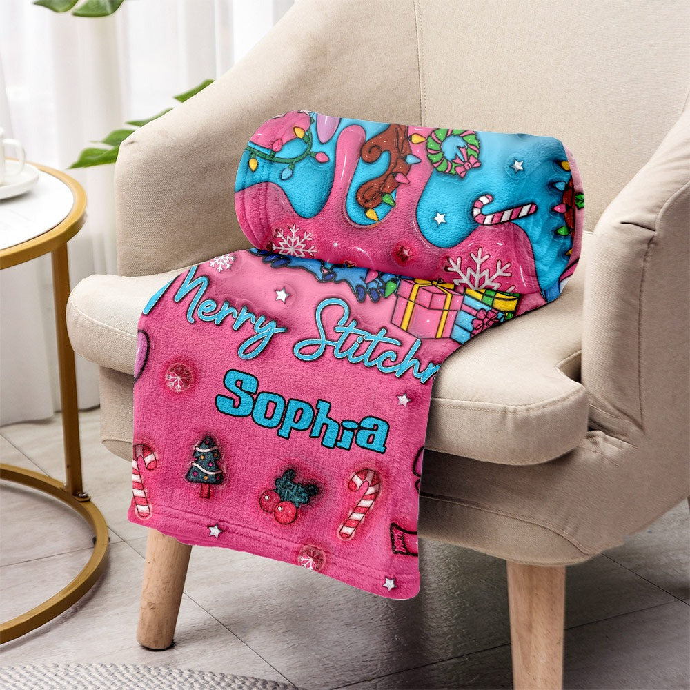 Personalized Movie-Themed Blanket with Custom Name for Kids' Christmas Gift