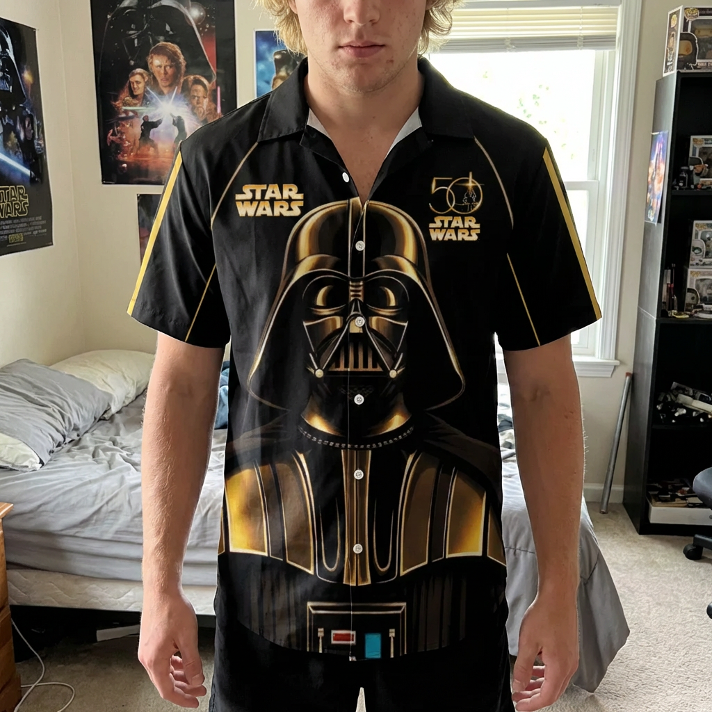 Personalized Star Wars 50th Anniversary Hawaiian Shirt Gift for Movie Fans