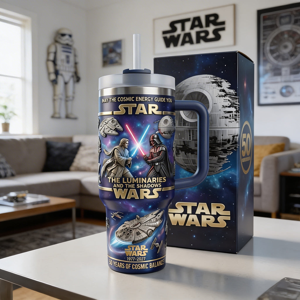Personalized Star Wars Tumbler 40oz with Straw Gift for Movie Fans
