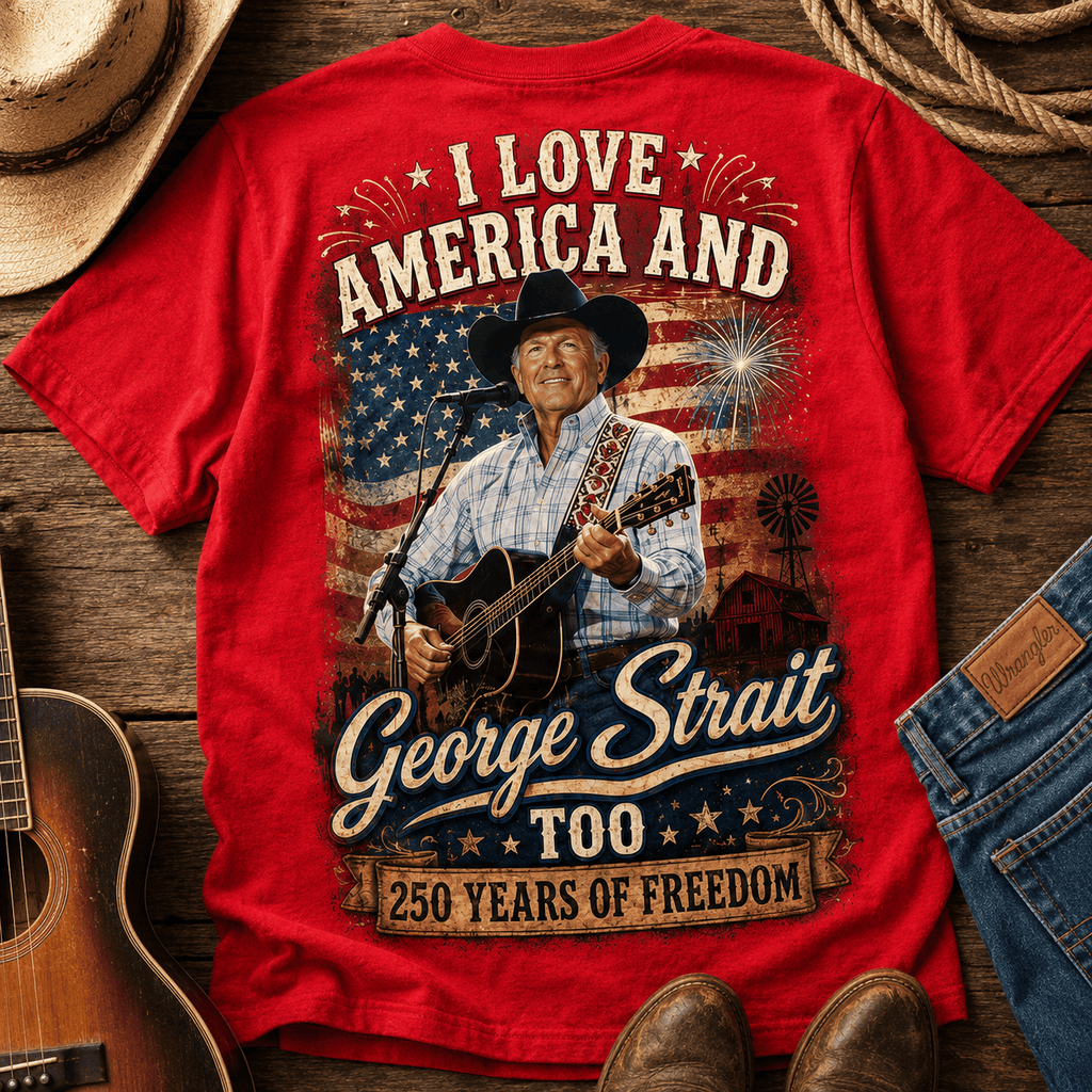 Personalized George Strait Shirt I Love America Gift for Family