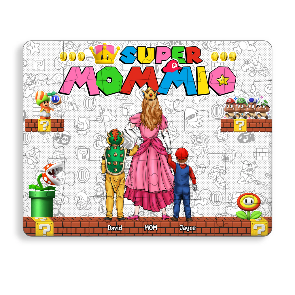 Personalized Super Mommio Puzzle Gift for Mom - Custom Fun