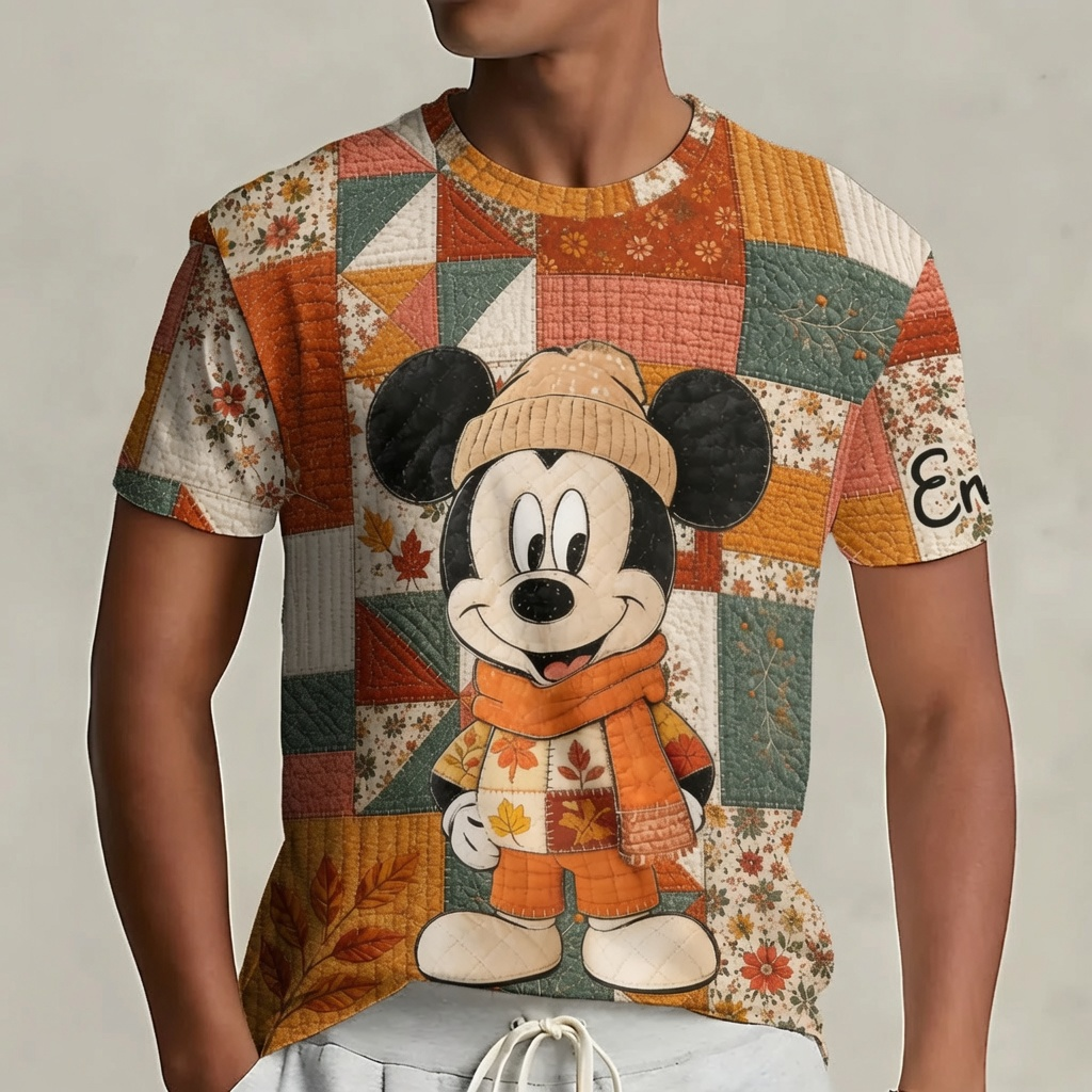 Personalized Mickey Mouse Autumn Vibes All Over Shirt Gift for Movie Fans AOP Shirt GradoCreations