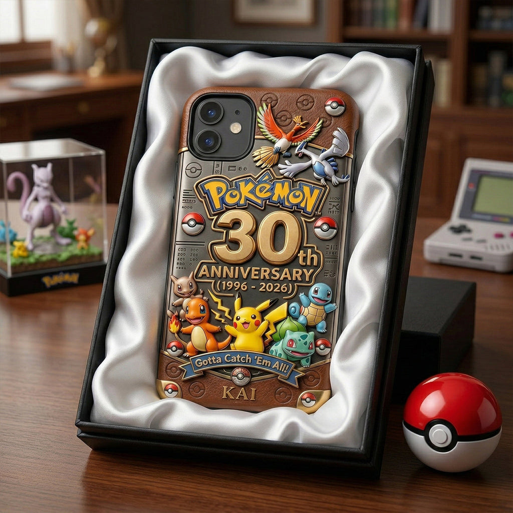 Personalized Pokémon 30th Anniversary Phone Case Gift for Movie Fans