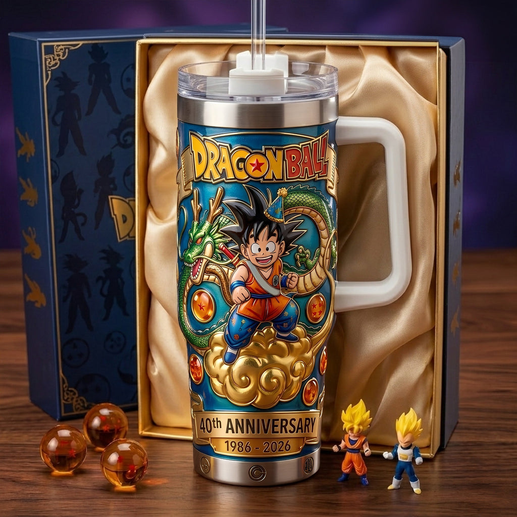 Personalized 40th Anniversary Tumbler with Handle Gift for Movie Fans