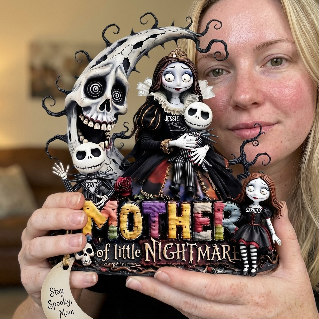 Personalized Spooky Mother Of Little Nightmares Acrylic Plaque Gift for Mom, Movie Lovers