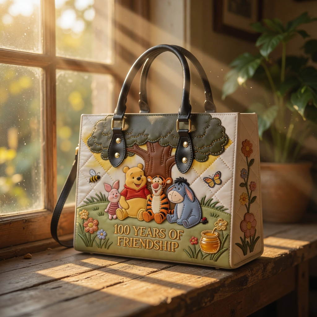 Personalized Leather Handbag 100 Years of Friendship Gift for Her