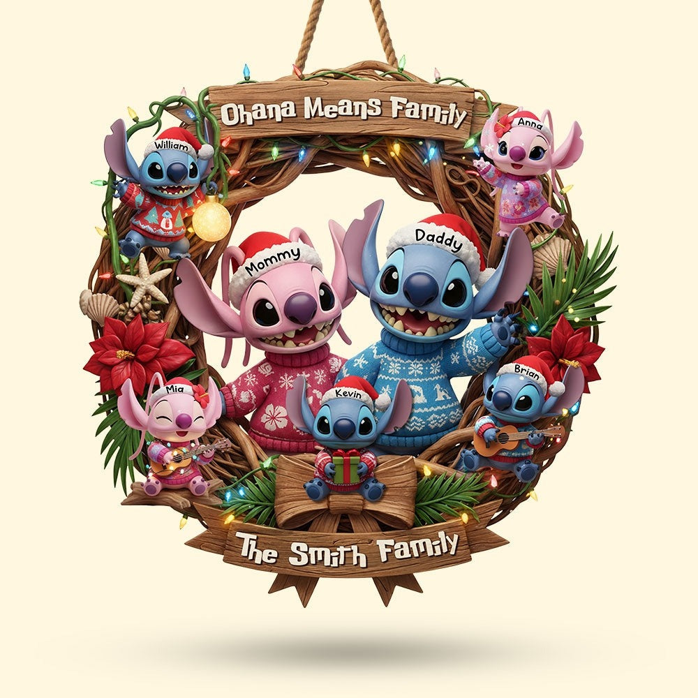 Personalized Ohana Means Family Wood Sign Custom Gift for Family