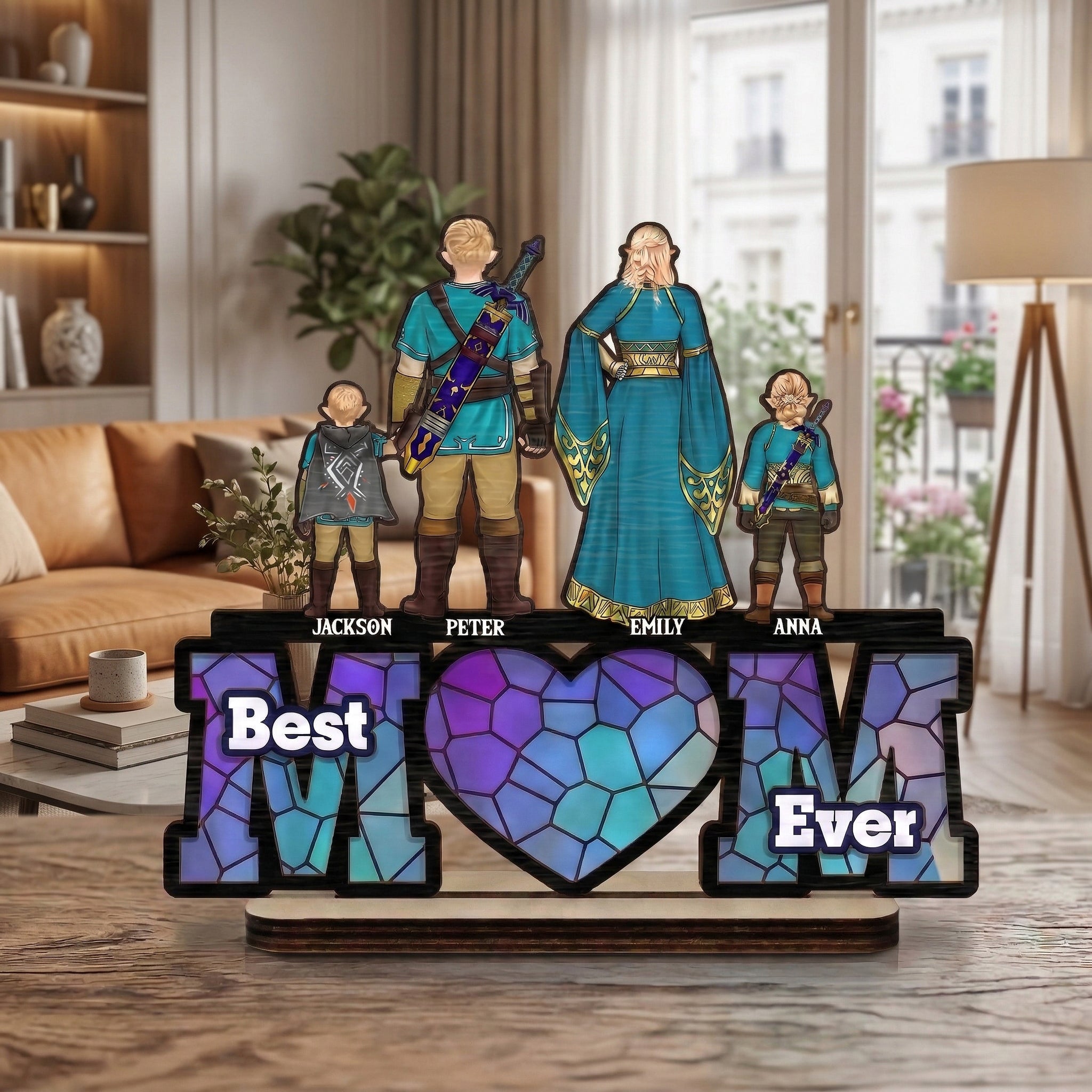 Personalized Wooden Plaque Best Mom Ever Gift for Her Wood Plaque GradoCreations