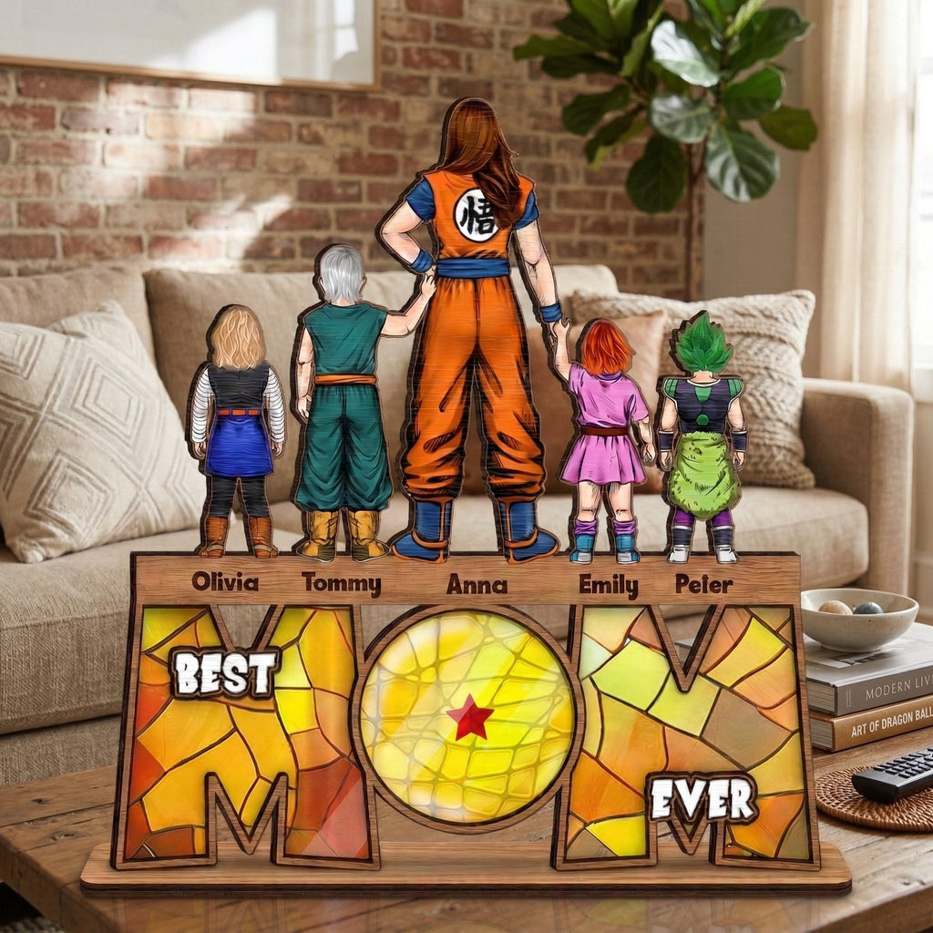 Personalized Wooden Plaque Best Dragon Mom Ever Gift for Mom Wood Plaque GradoCreations