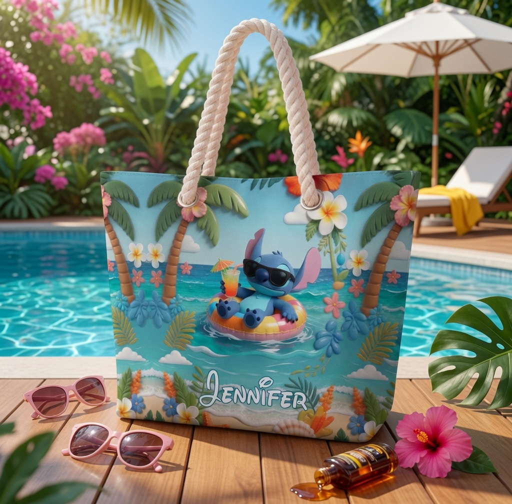 Personalized Beach Bag with Custom Design for Travelers