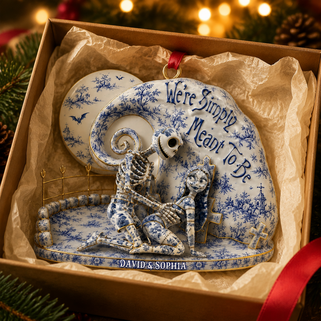 Personalized Acrylic Christmas Ornament for Couples - Naughty Design Ornament GradoCreations