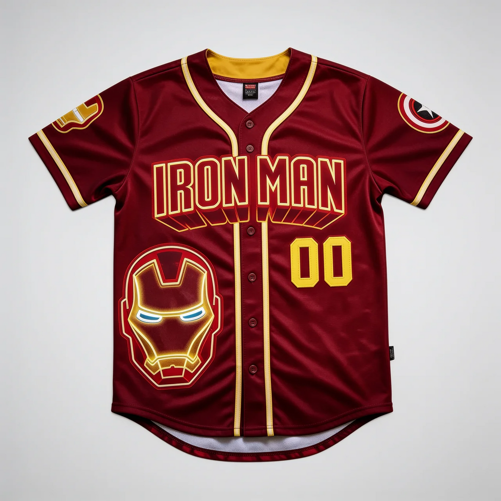 Personalized Comic Characters Baseball Jersey Gift for Movie Fans Baseball Jersey GradoCreations