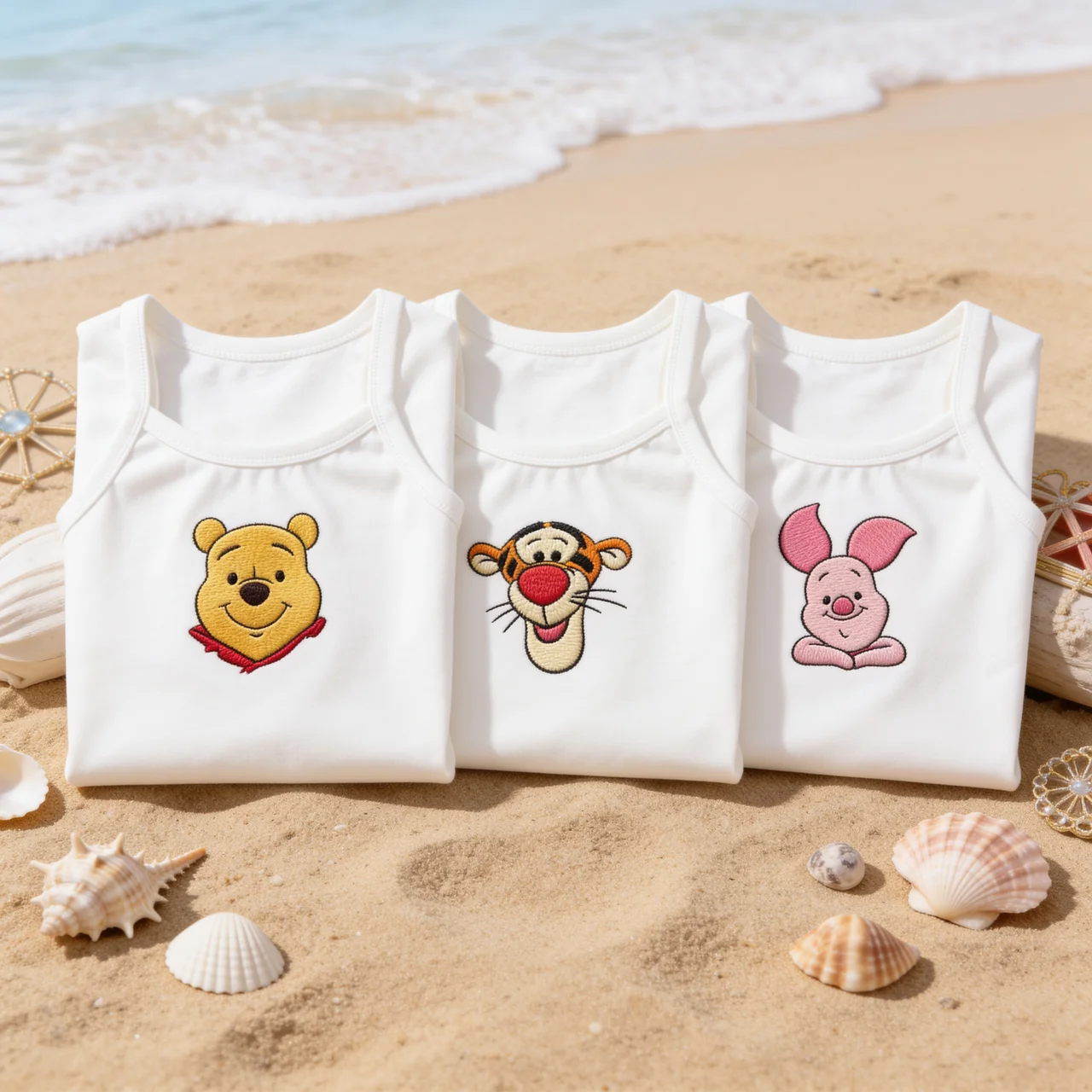 Personalized Embroidery Tank Top with Honey Bear Design for Her - Summer Gift for Movie Fans