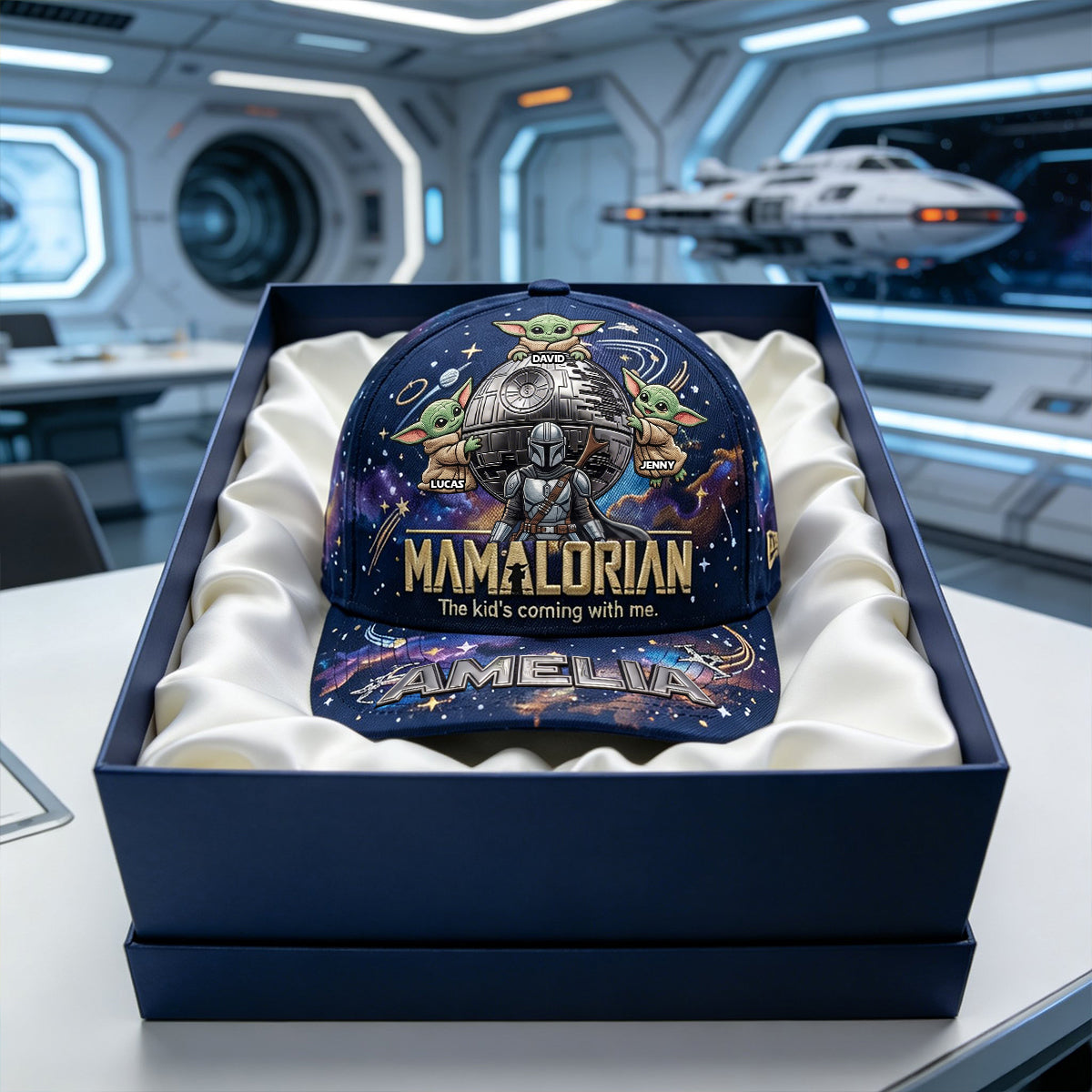 Personalized Galaxy Star Warrior Cap Gift for Mom | Movie Fans