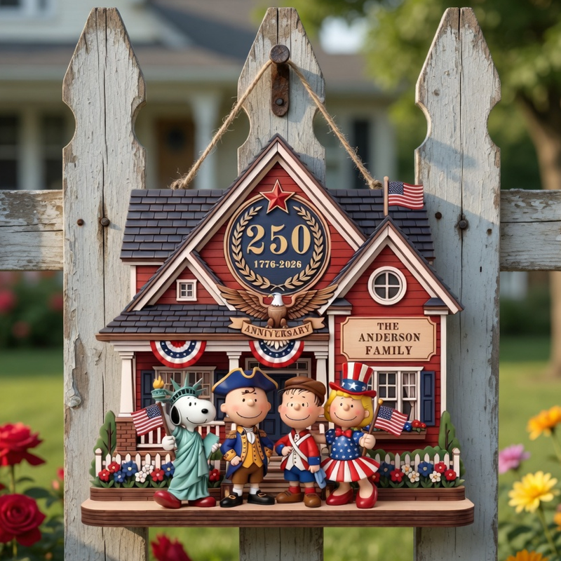 Personalized 250th Anniversary Wood Sign for Family | Unique Home Decor