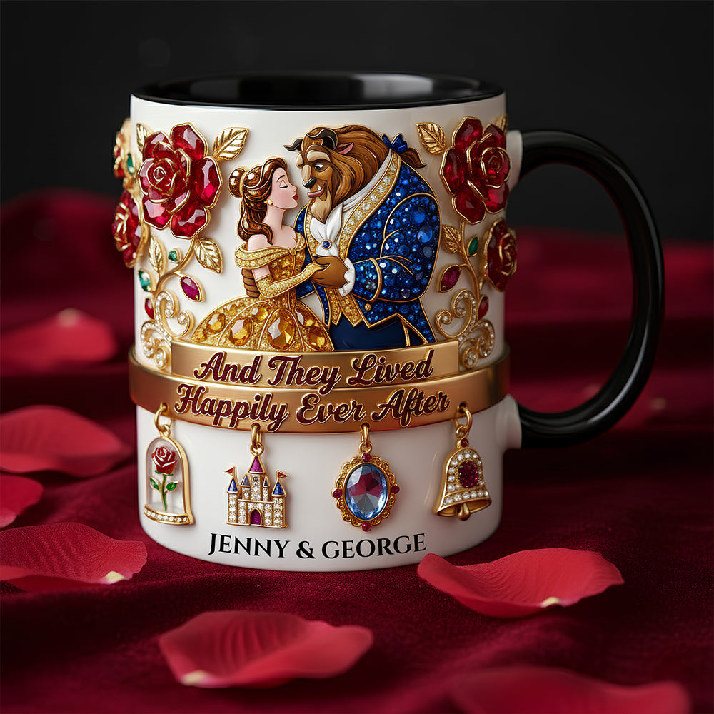 Personalized Couple Mug 'And They Lived Happily Ever After' Gift for Movie Fans