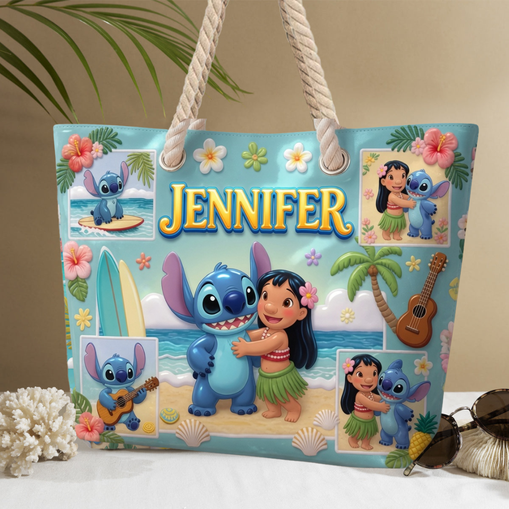 Personalized Beach Bag with Custom Design - Summer Gift for Her