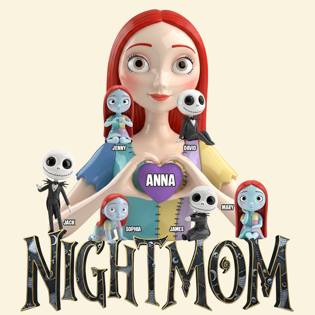 Personalized Spooky Nightmom Acrylic Plaque Gift for Mom