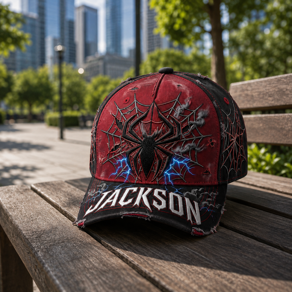 Personalized Spider Web Classic Cap Custom Name Gift for Him Classic Cap GradoCreations