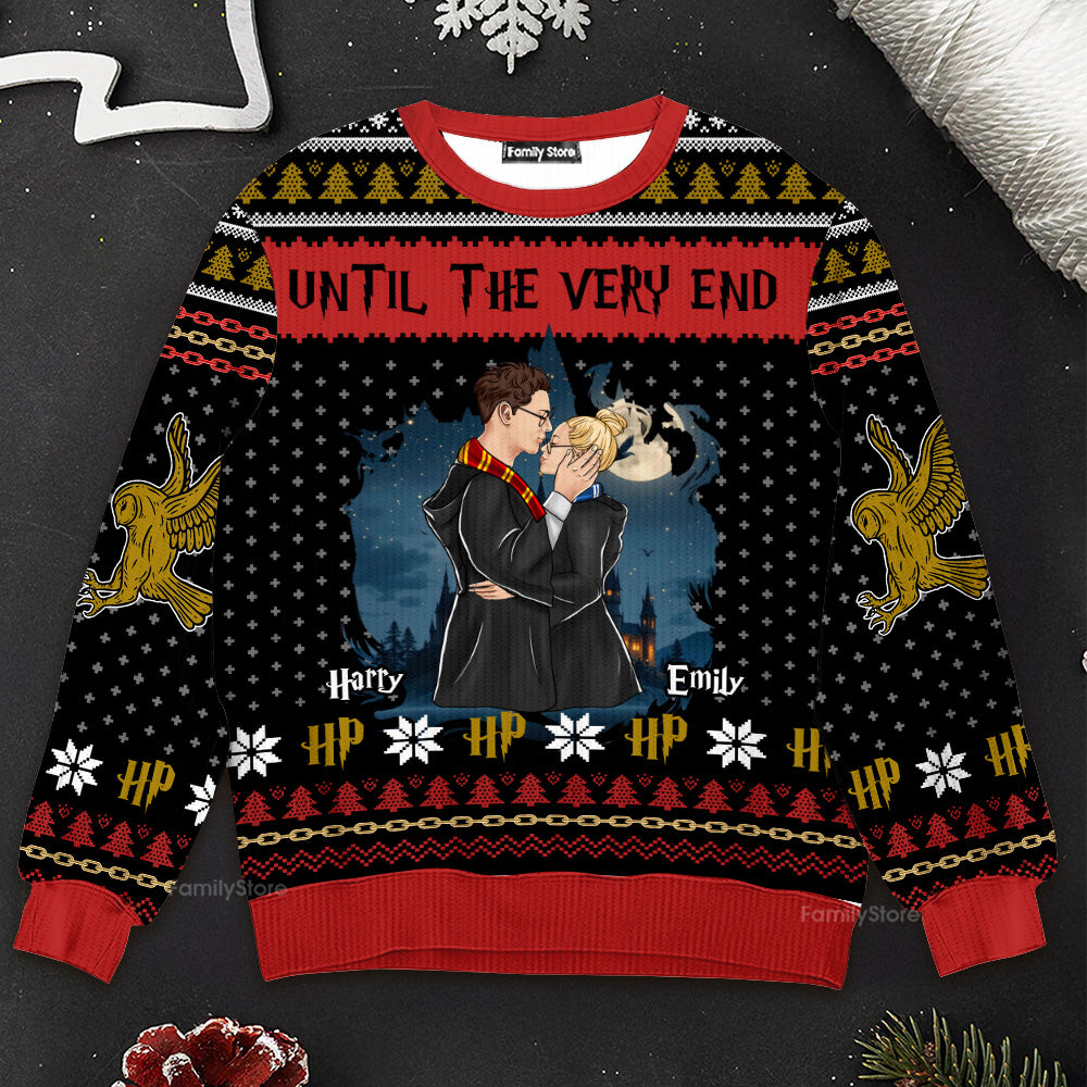 Personalized Wizard & Witch Ugly Christmas Sweater for Couples