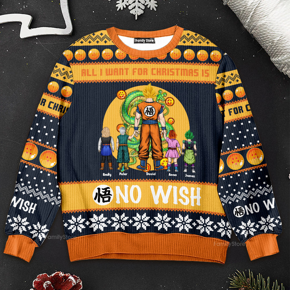 Personalized Ugly Christmas Sweater with Family Design | Unique Christmas Gift for Dad