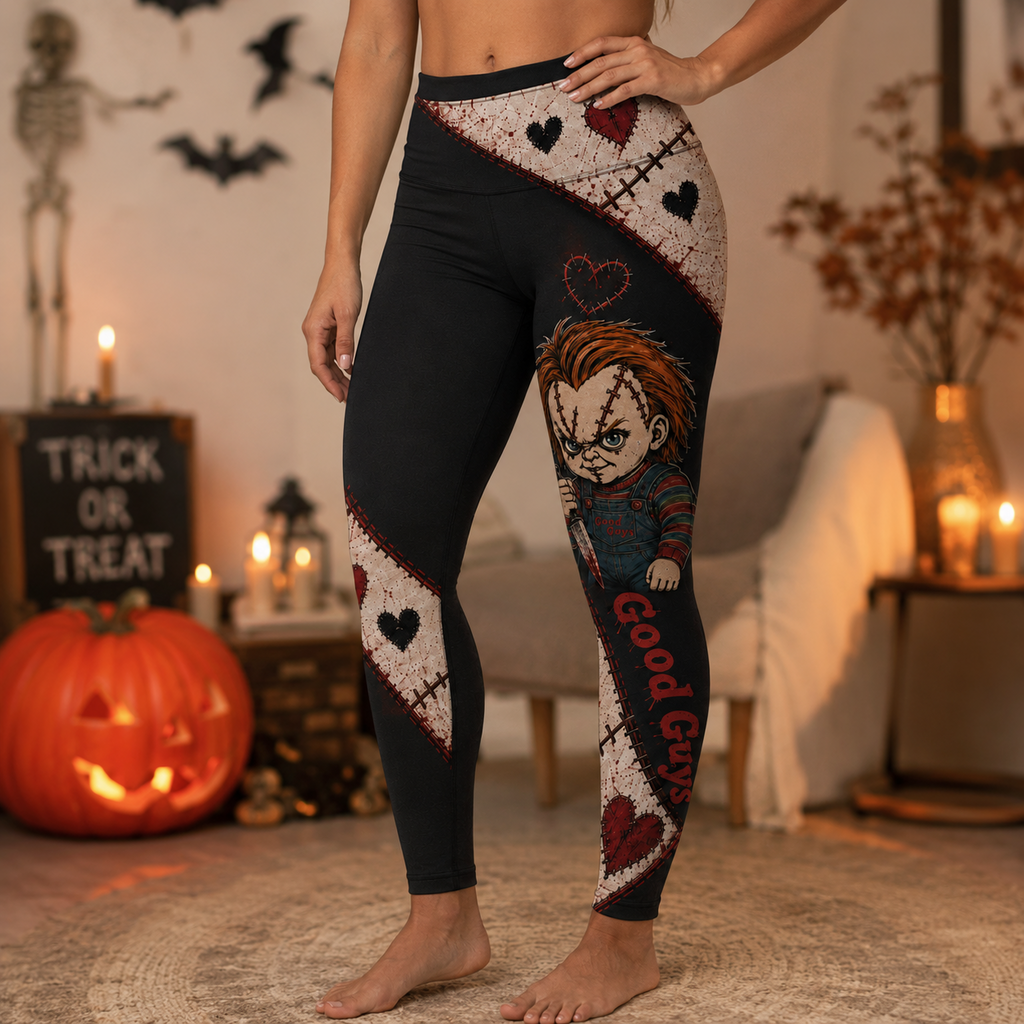 Personalized Chucky Horror Doll Costume Leggings & Crop Top for Halloween Leggings & Crop Tanktop GradoCreations