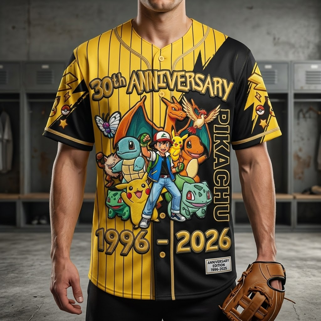 Personalized 30th Anniversary Baseball Jersey for Kids & Adults - Unique Gift for Movie Fans