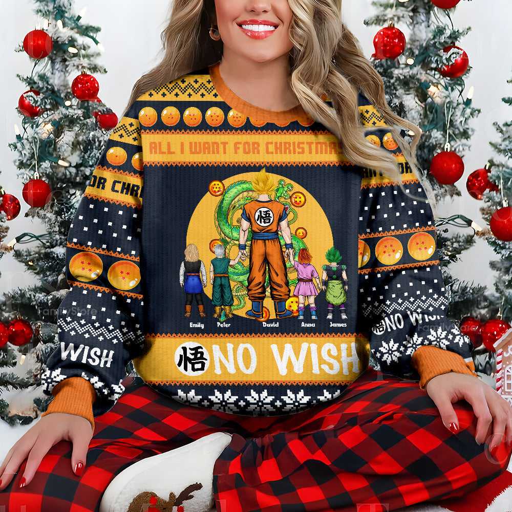 Personalized Ugly Christmas Sweater with Family Design | Unique Christmas Gift for Dad