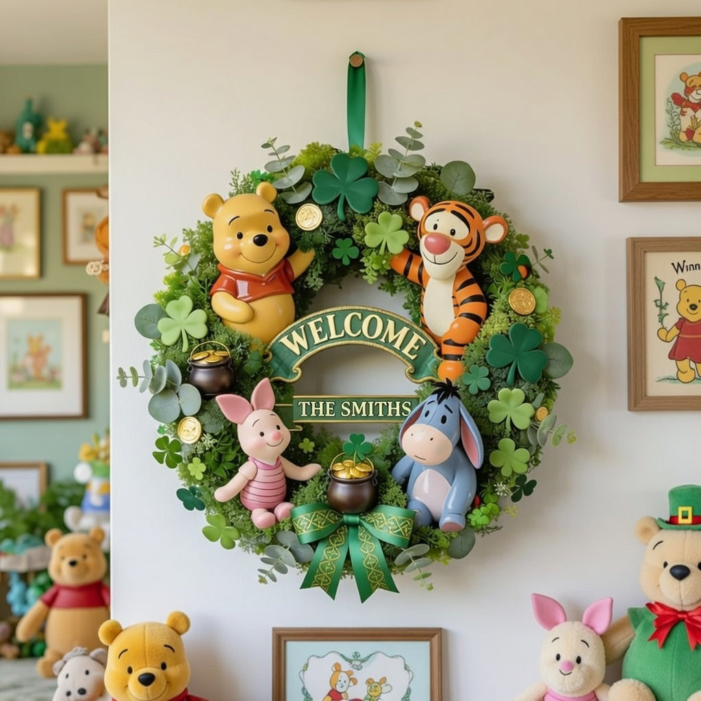 Personalized Welcome Family Wood Sign with Name - St. Patrick's Day Gift