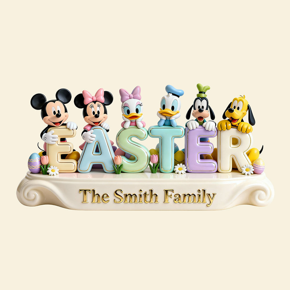Personalized Easter Acrylic Plaque Family Gift Custom Name