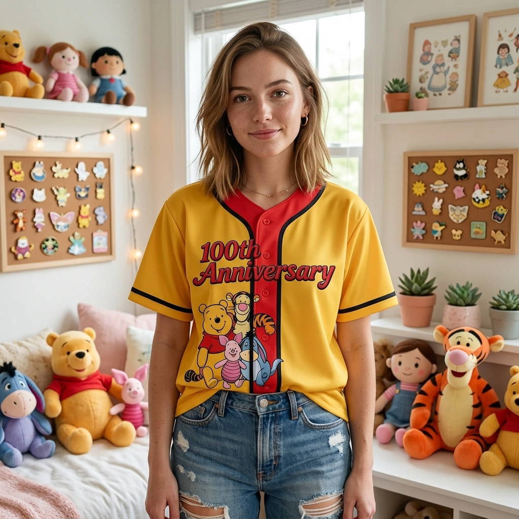 Personalized Kids Baseball Jersey 100th Anniversary Gift for Movie Fans