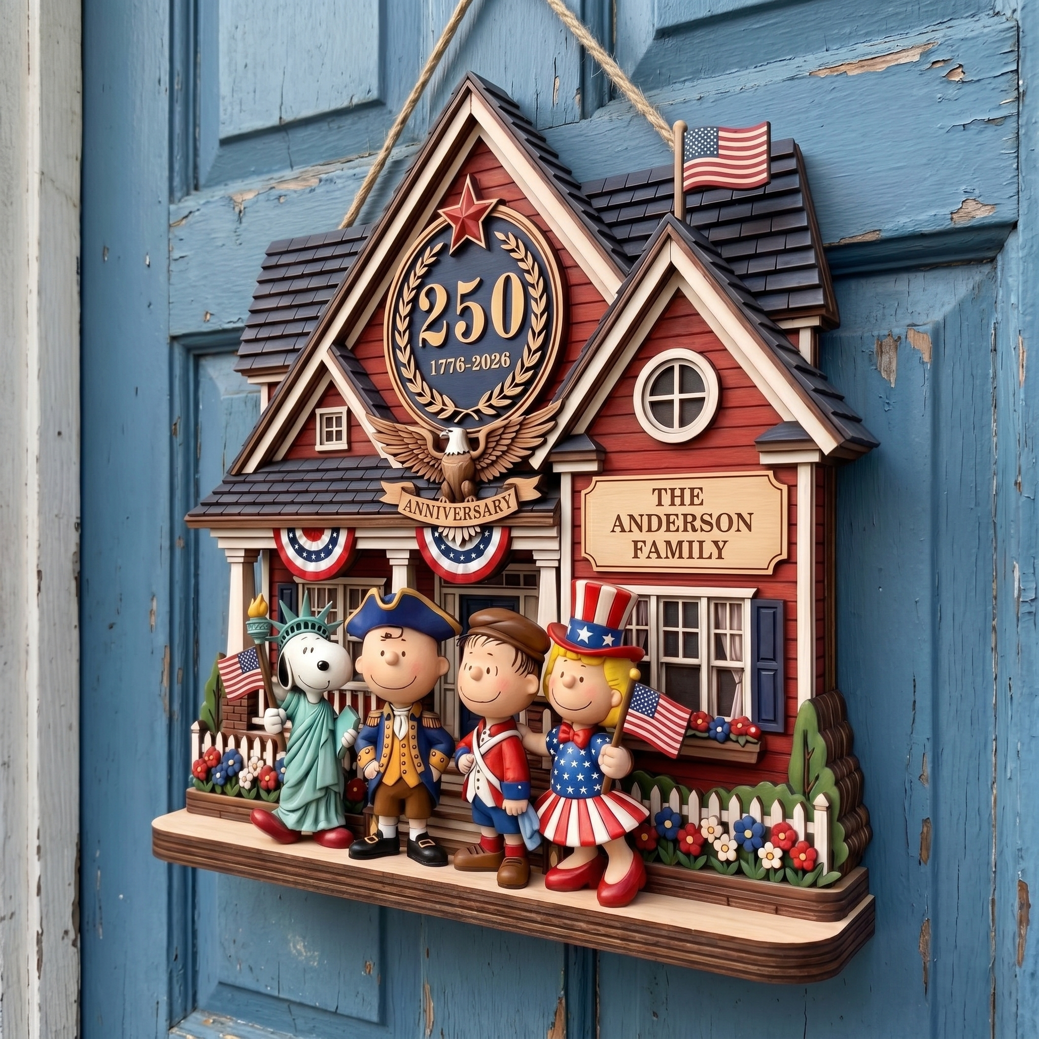 Personalized 250th Anniversary Wood Sign for Family | Unique Home Decor