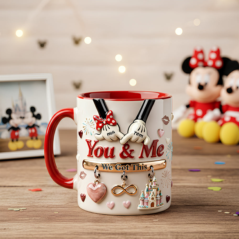 Personalized Couples Accent Mug You & Me Gift for Movie Lovers