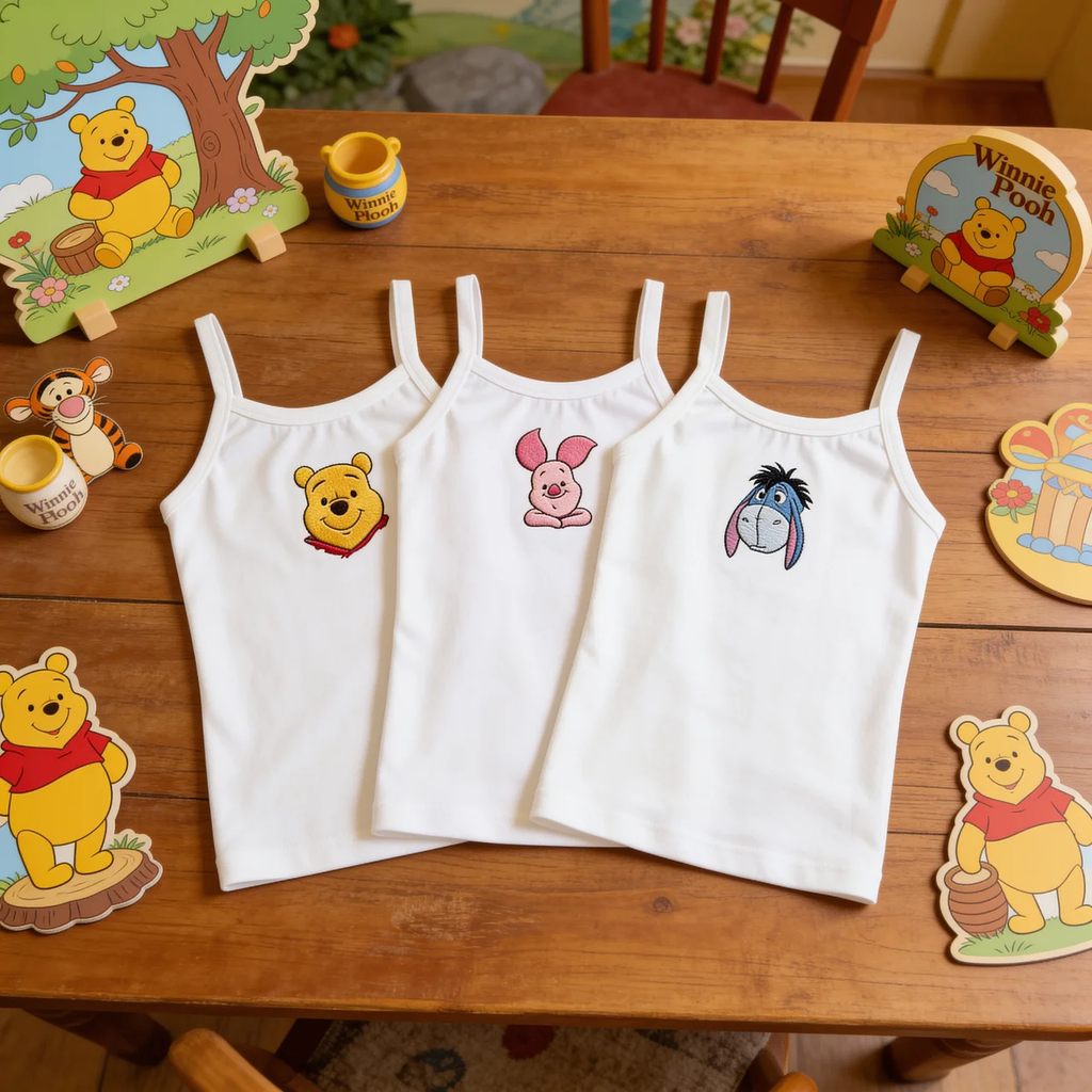 Personalized Embroidery Tank Top with Honey Bear Design for Her - Summer Gift for Movie Fans