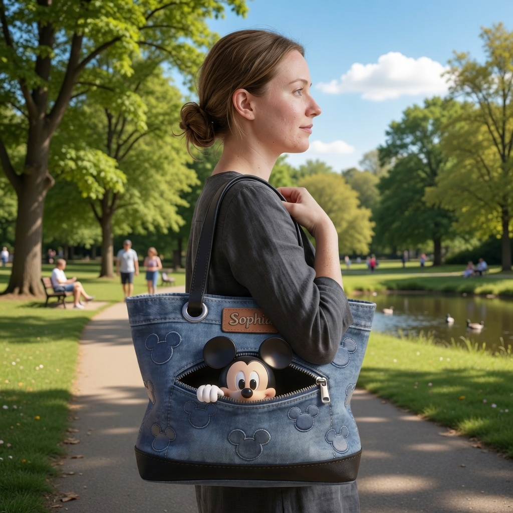 Personalized Disney-Inspired Tote Bag Custom Name Gift for Movie Fans