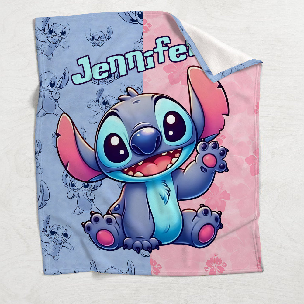 Personalized 3D Effect Christmas Blanket Custom Name Gift