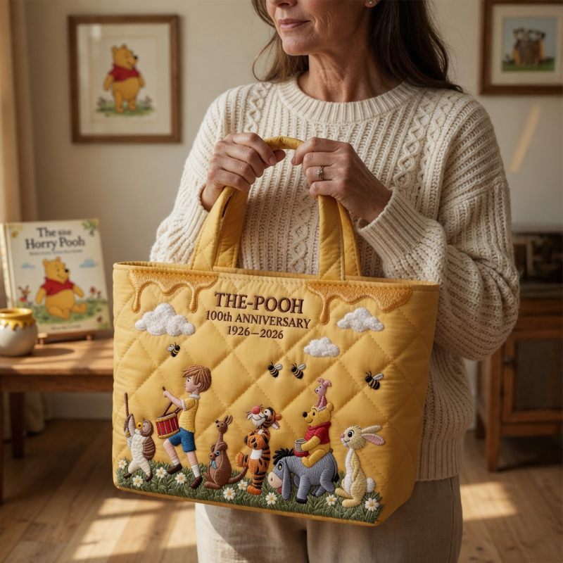 Personalized Quilted Tote Bag for Movie Fans - 100th Anniversary Gift