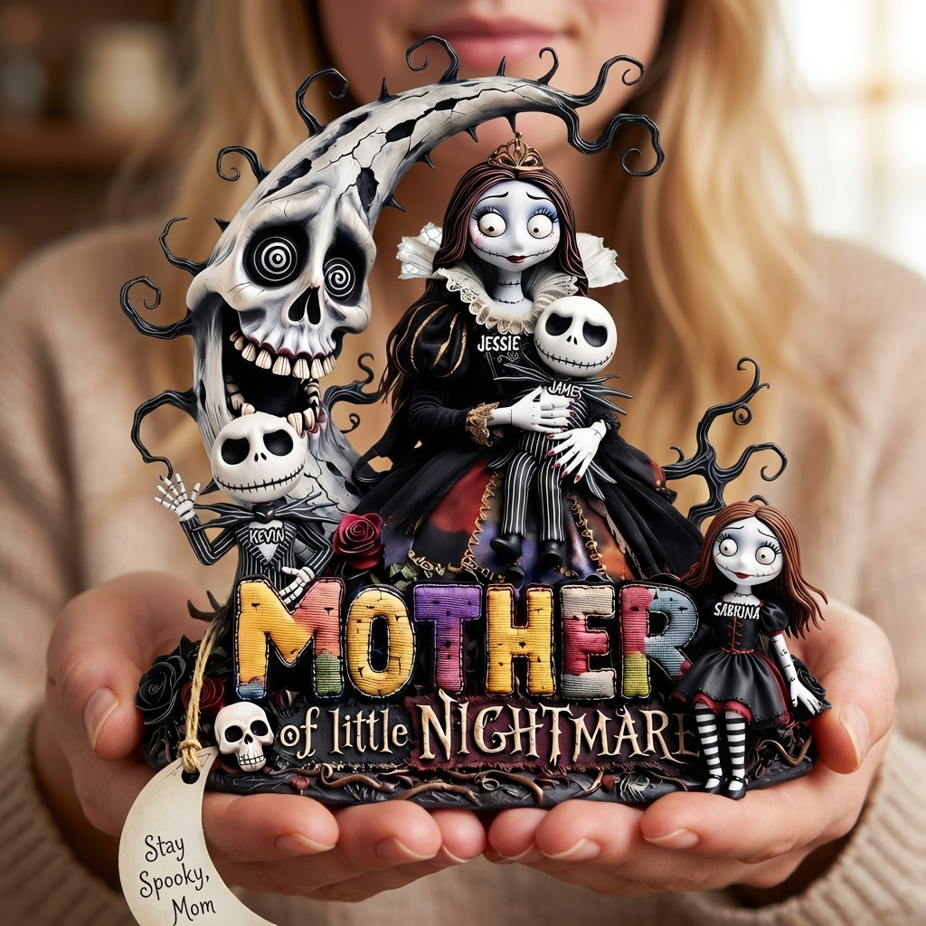 Personalized Spooky Mother Of Little Nightmares Acrylic Plaque Gift for Mom, Movie Lovers