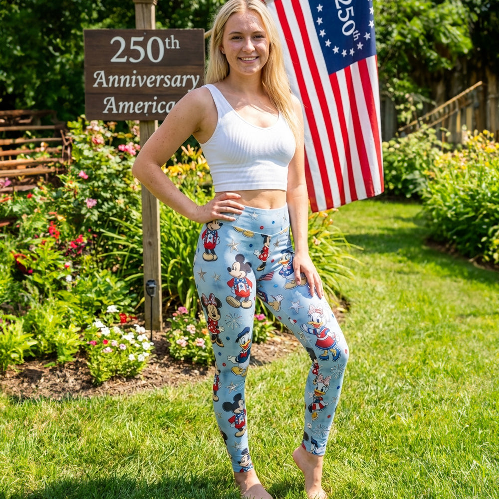 Personalized Mickey Mouse Leggings 250th Anniversary Gift for Her