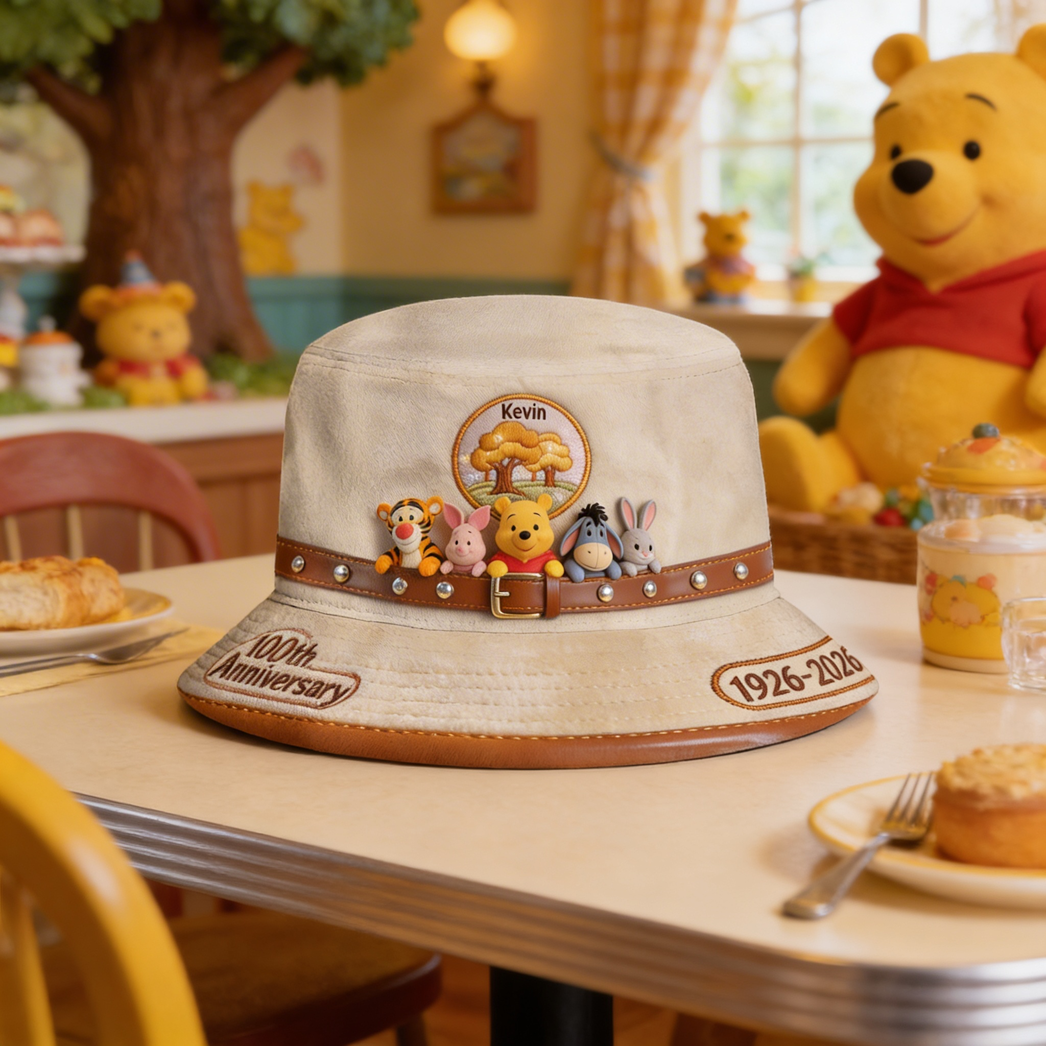 Personalized Bucket Hat with Disney Characters for Anniversary Gift