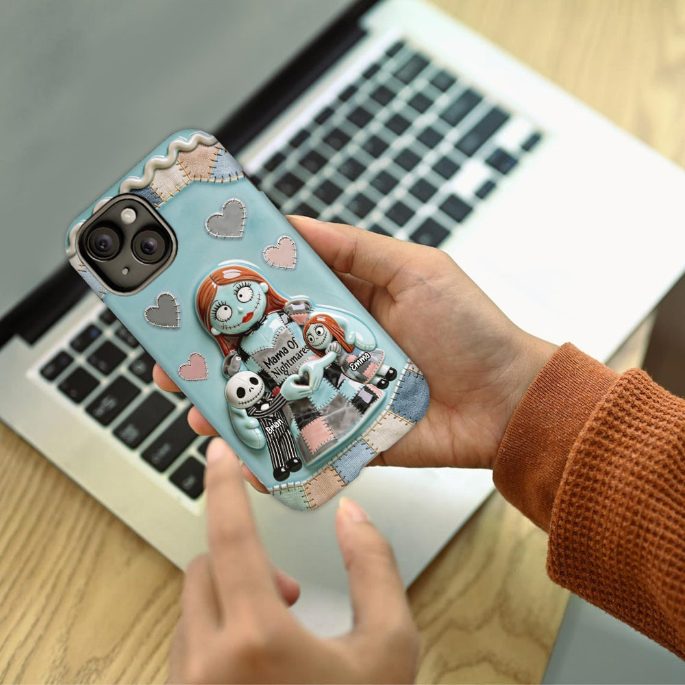 Personalized Spooky Mama Of Nightmares Phone Case Gift for Mom