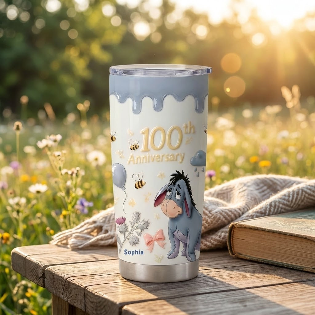 Personalized 100th Anniversary Tumbler for Movie Fans Gift