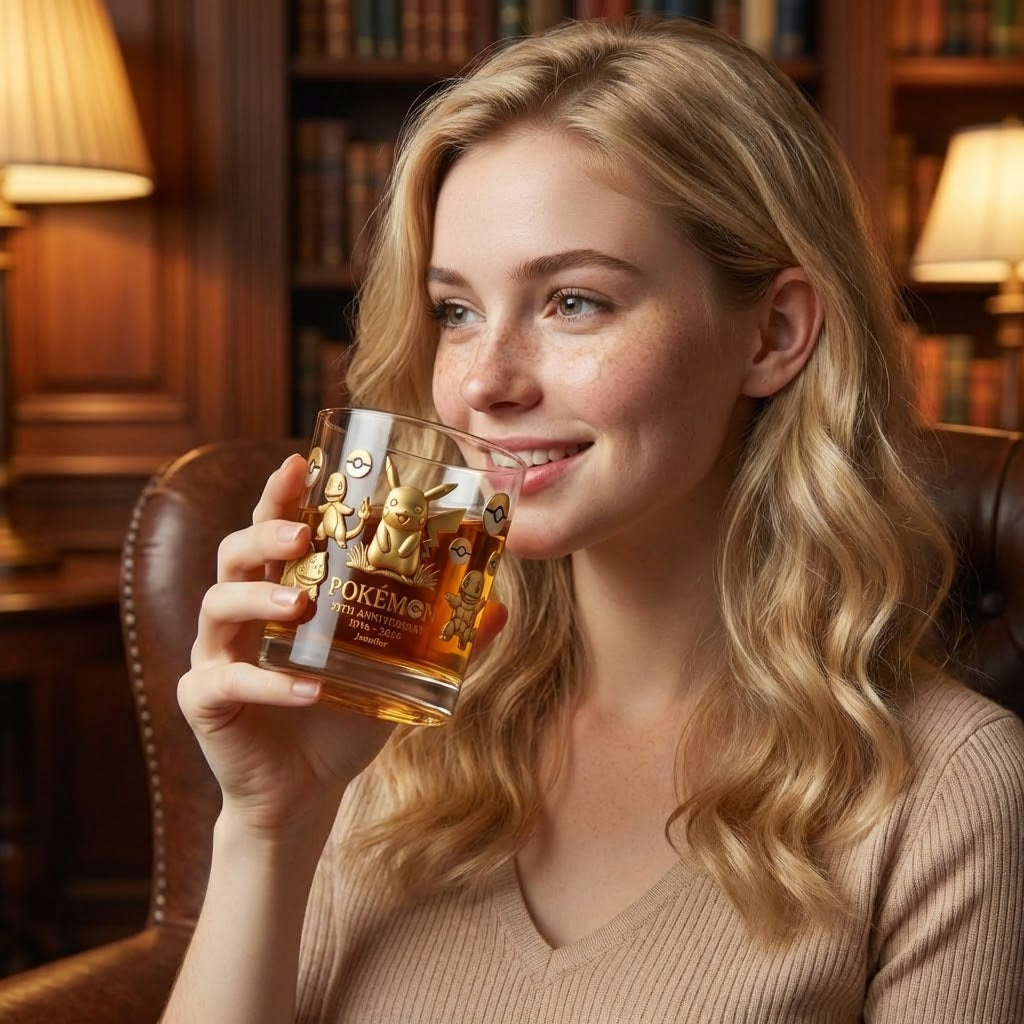 Personalized Whiskey Glass for Couples Movie Fans Anniversary Gift