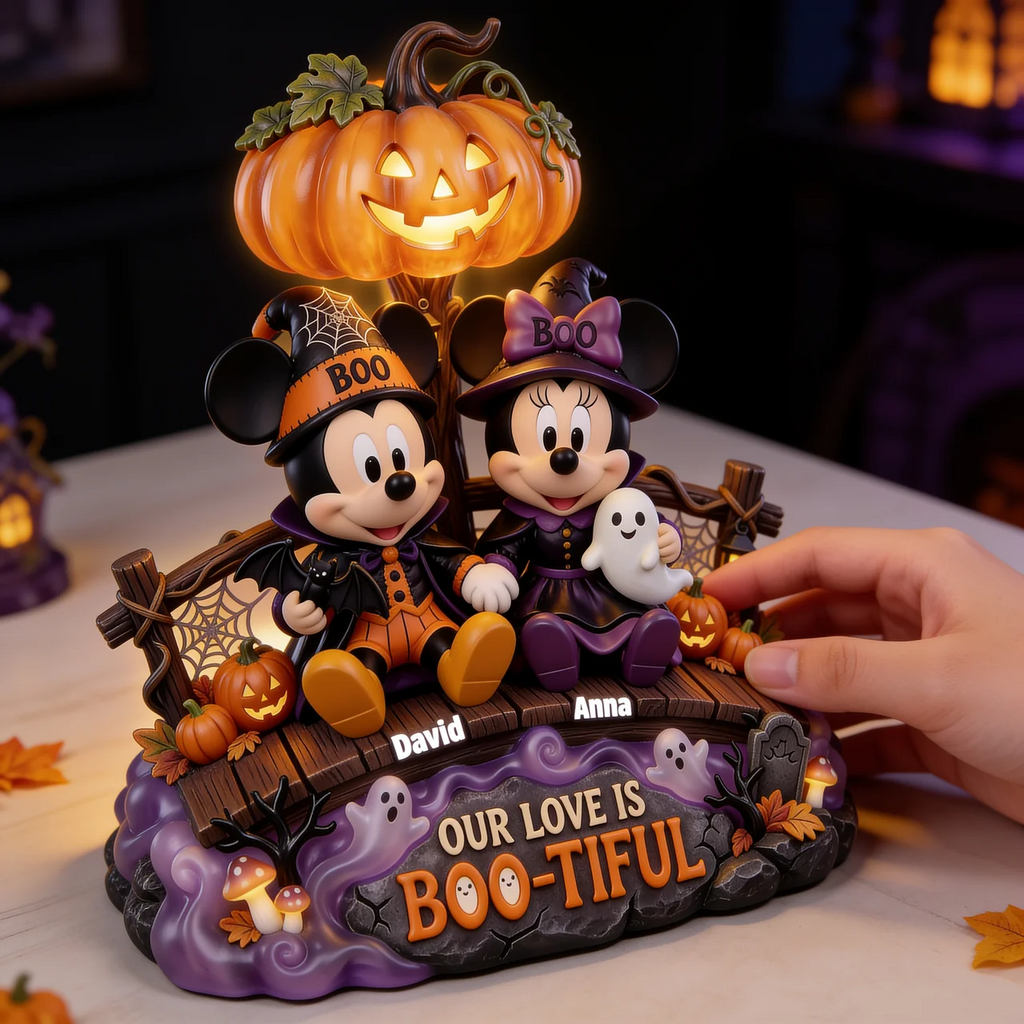 Personalized Halloween Acrylic Light Box Gift for Couples Acrylic Light Box GradoCreations