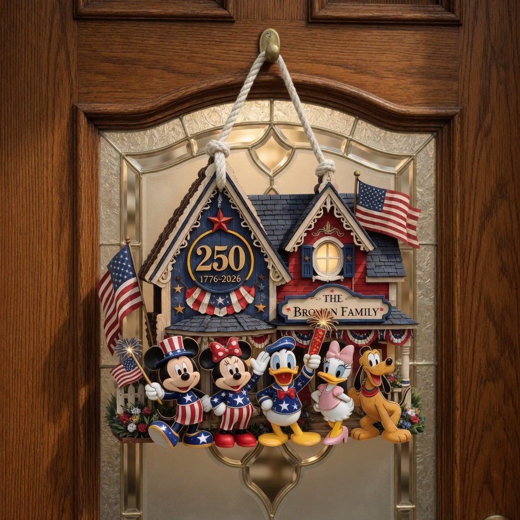 Personalized Custom Wood Sign 250 Years American Heritage Gift for Family