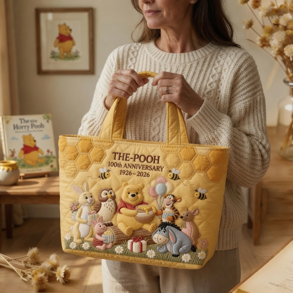 Personalized Quilted Tote Bag 100th Anniversary Gift for Movie Fans