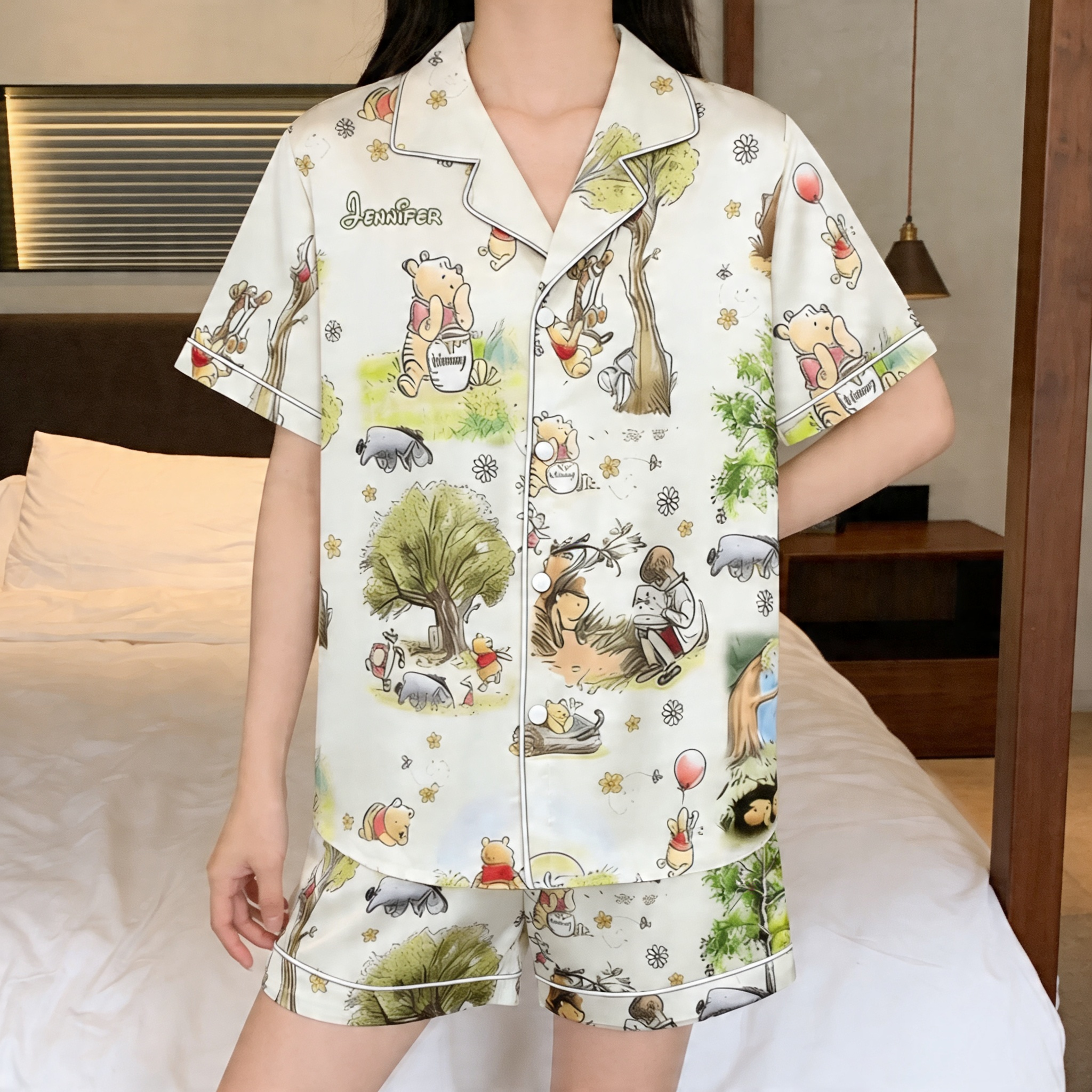 Personalized Disney Pajama Set Honey Bear Gift for Movie Fans