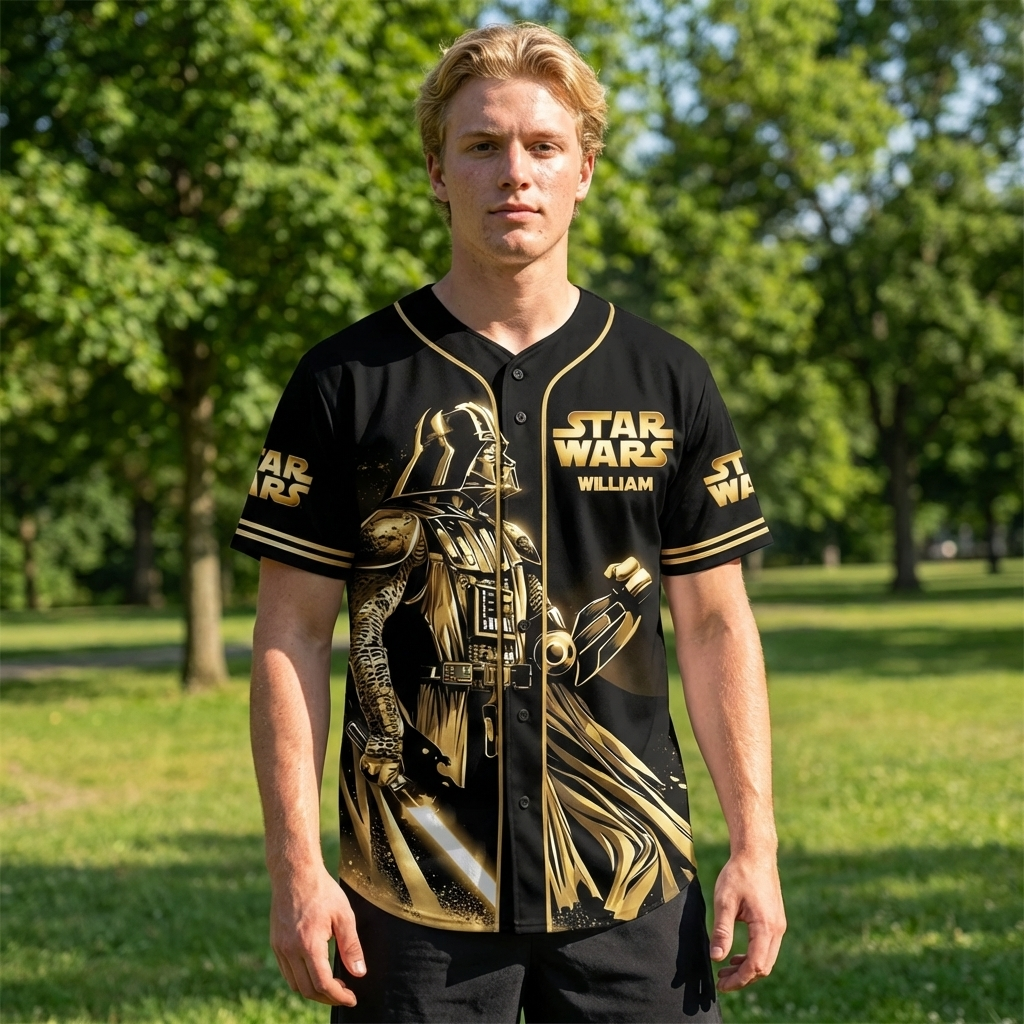 Personalized Star Wars Baseball Jersey 50th Anniversary Gift for Him